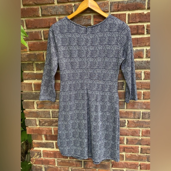 Stitch Fix 41 Hawthorn Womens Aniya Jacquard Knit Dress Navy Pockets Medium - Picture 4 of 7